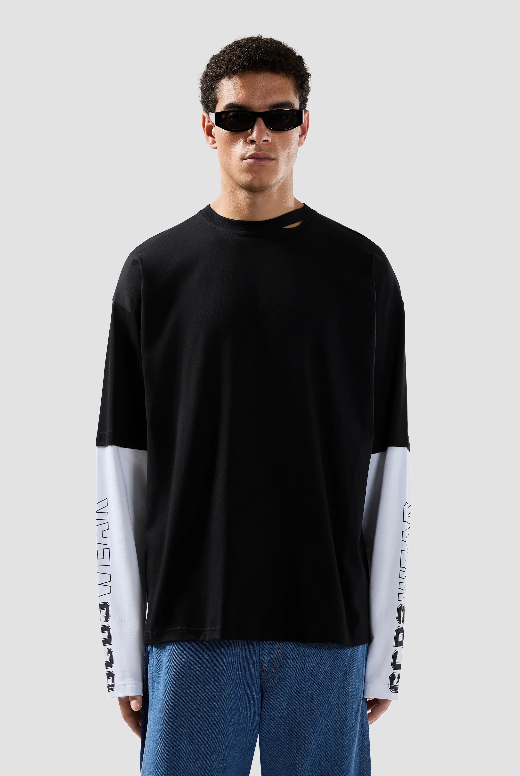 T-Shirt manica lunga con stampa GCDS WEAR