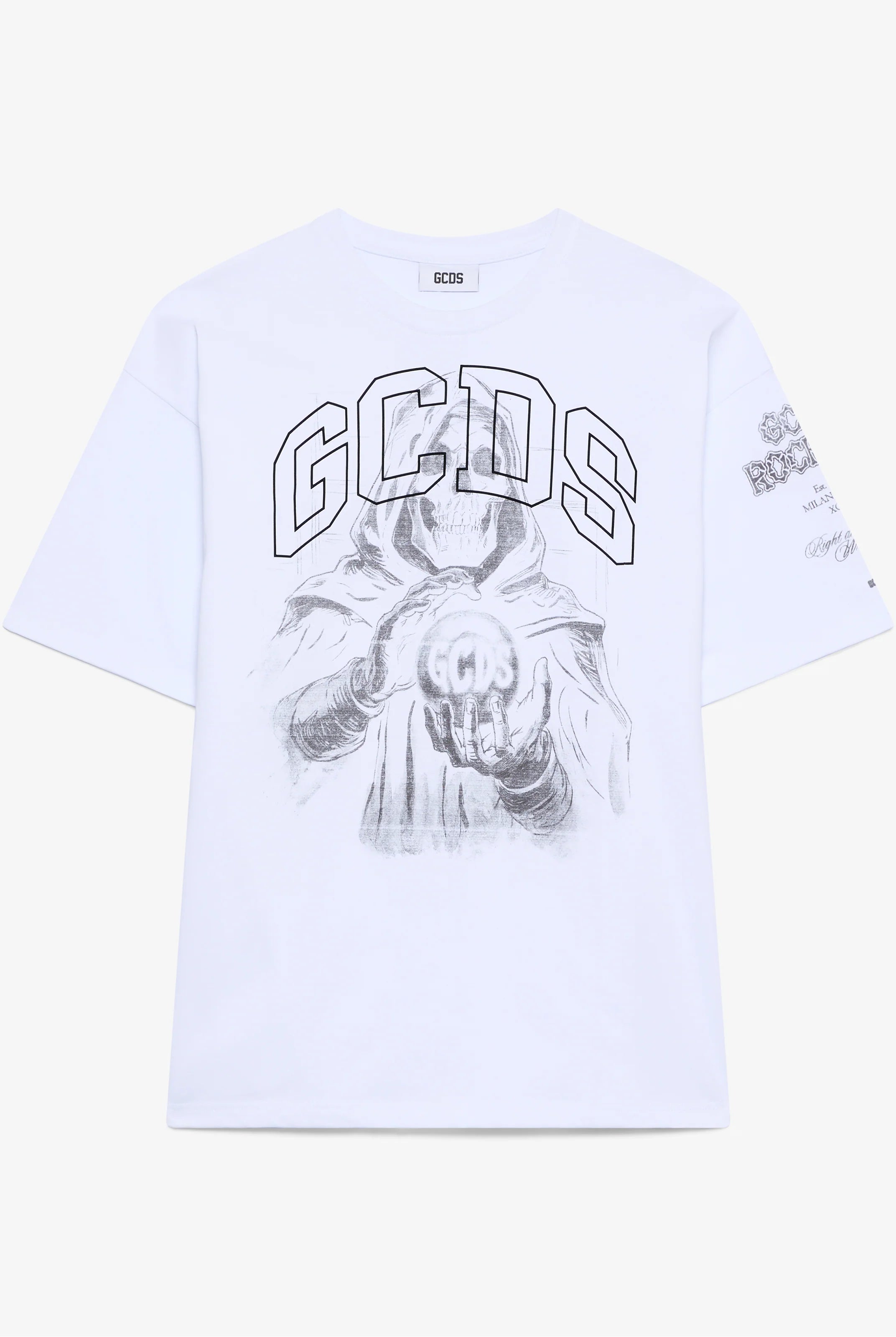 T-shirt mezza manica con stampa gotica
