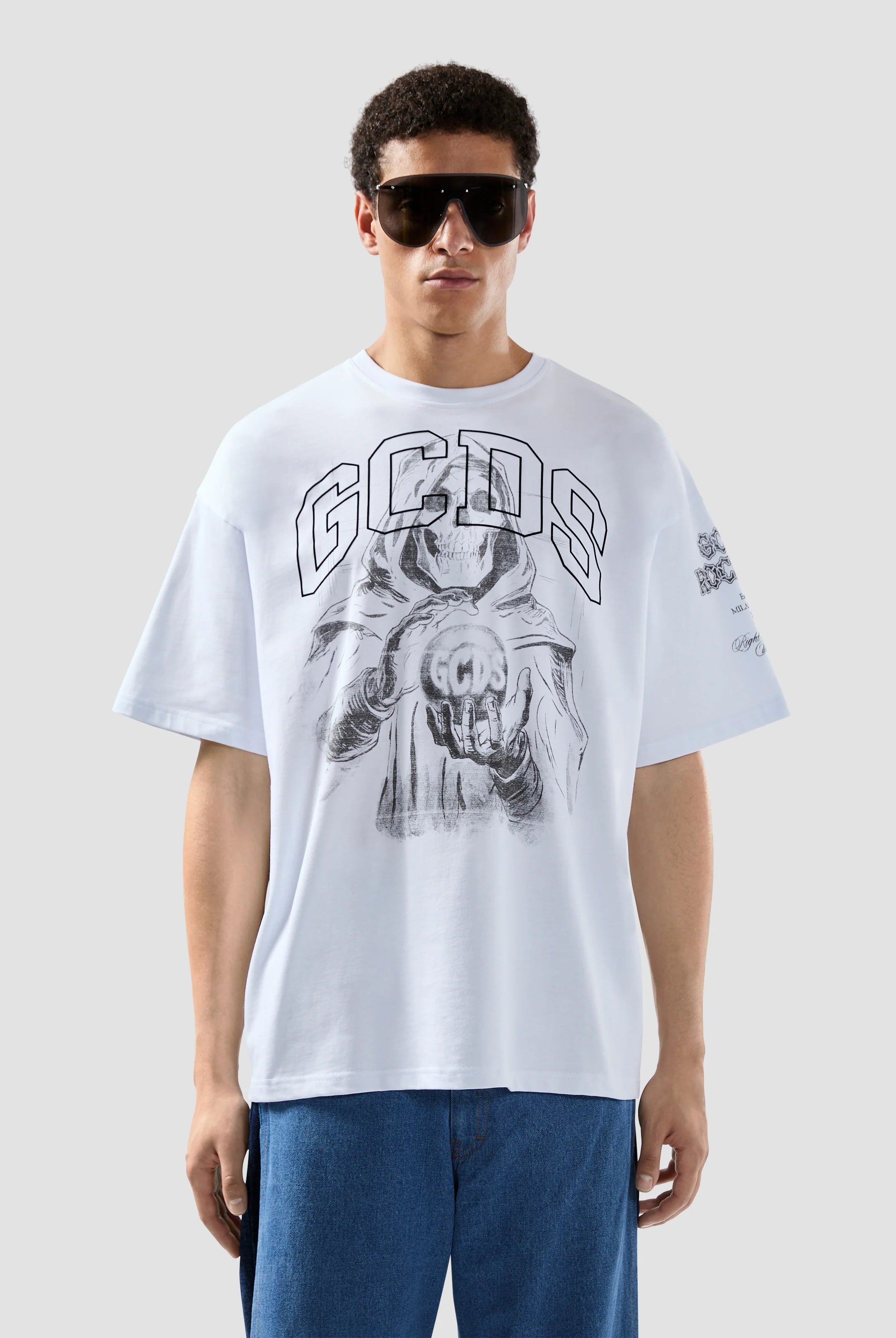 T-shirt mezza manica con stampa gotica