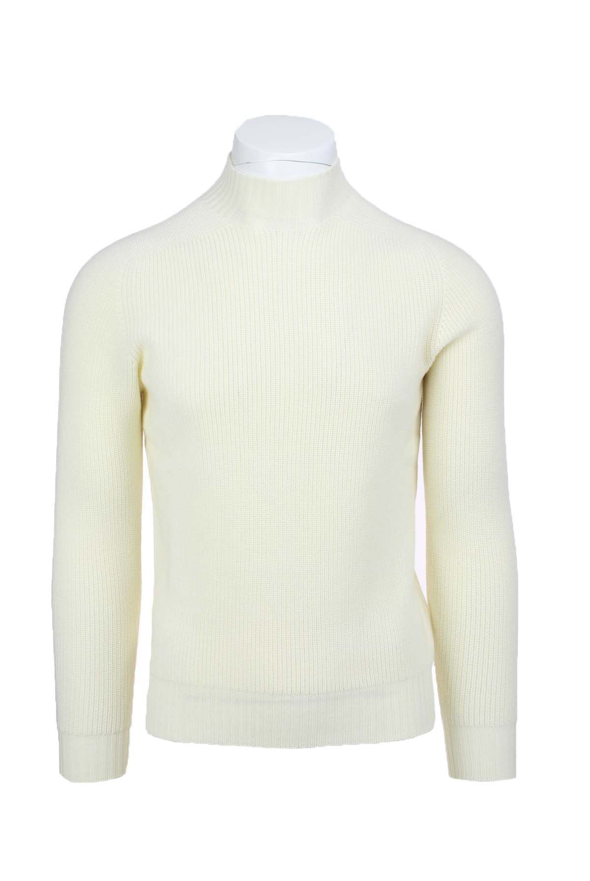 Maglia lupo in lana a coste inglese