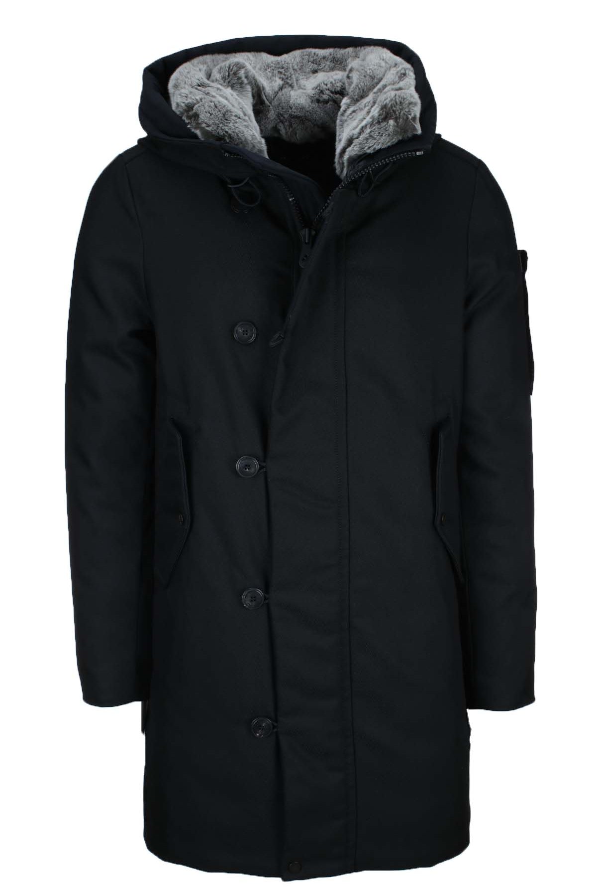 Parka con cappuccio e vera pelliccia
