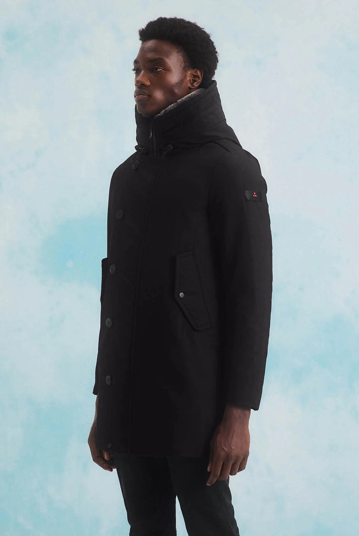 Parka con cappuccio e vera pelliccia