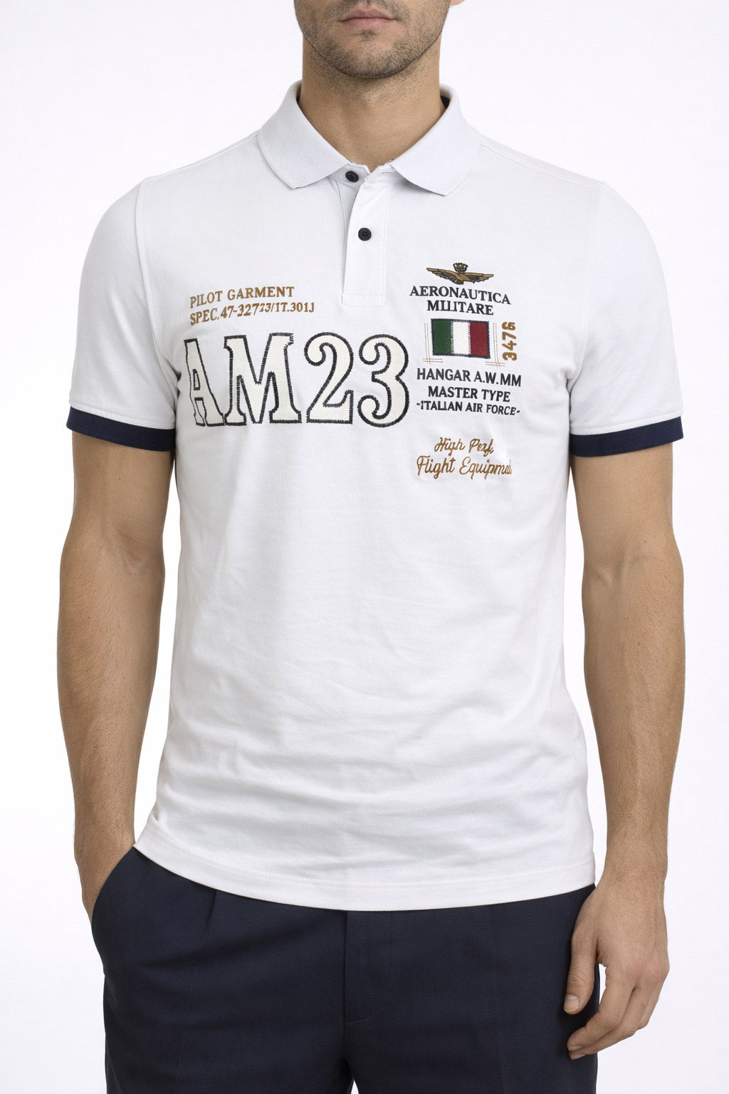 Polo Uomo Piquet Cotone Ricamo Frontale