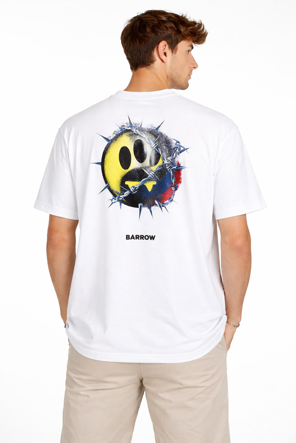 Barrow T-Shirt Uomo BRW Logo Spinato