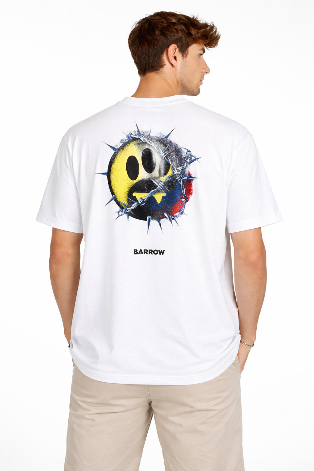 Barrow T-Shirt Uomo BRW Logo Spinato