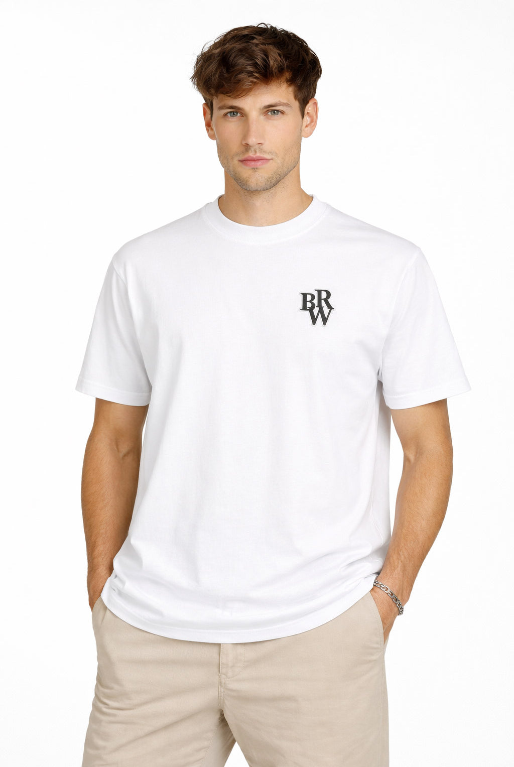 Barrow T-Shirt Uomo BRW Logo Spinato