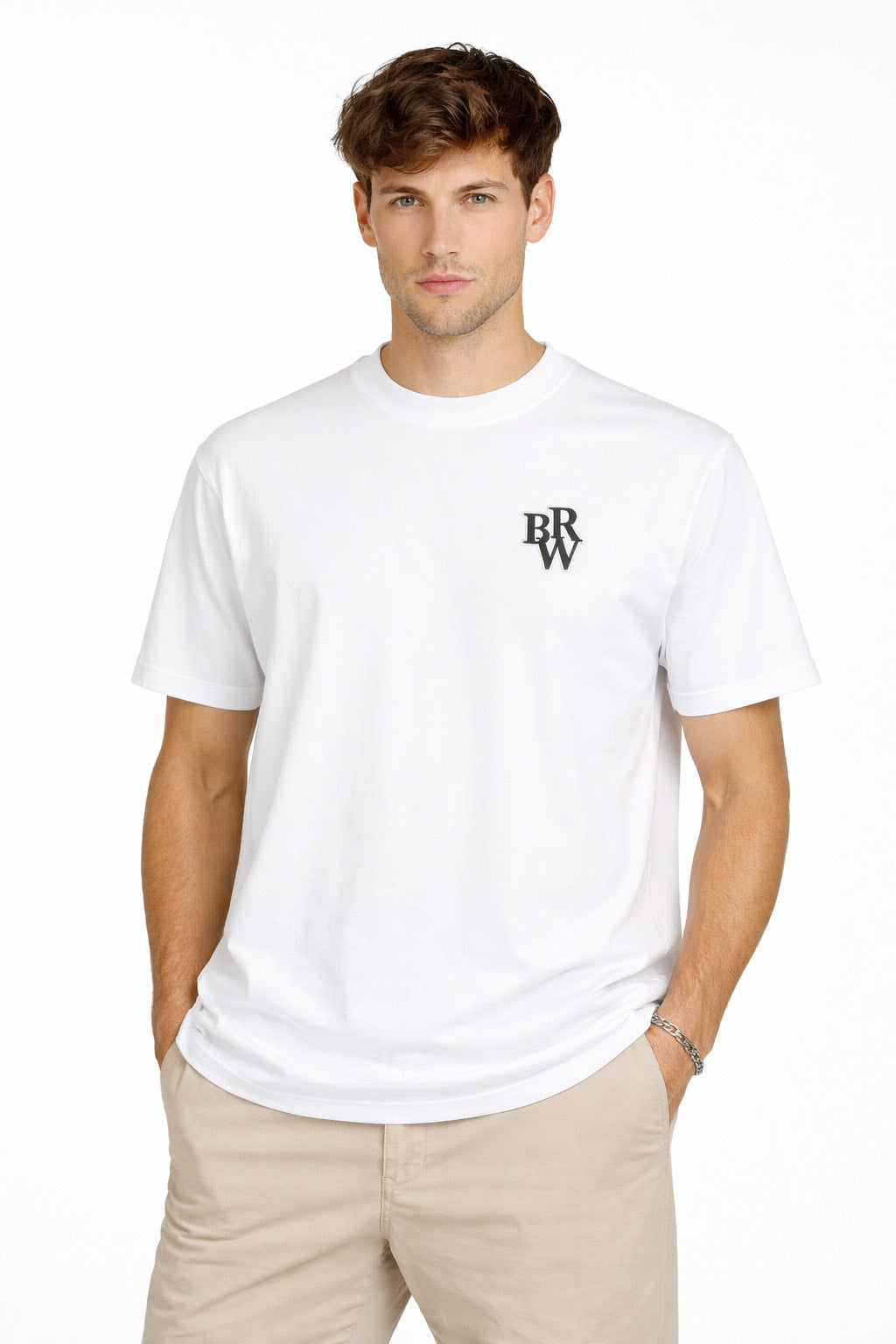 Barrow T-Shirt Uomo BRW Logo Spinato