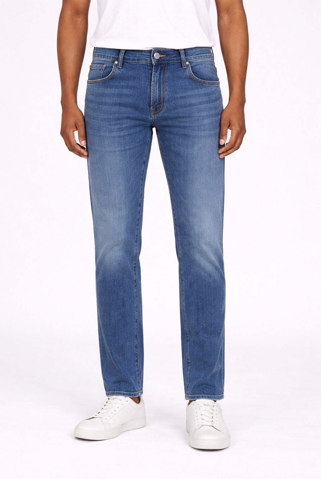 Jeans Uomo 5 Tasche Denim Slim Fit