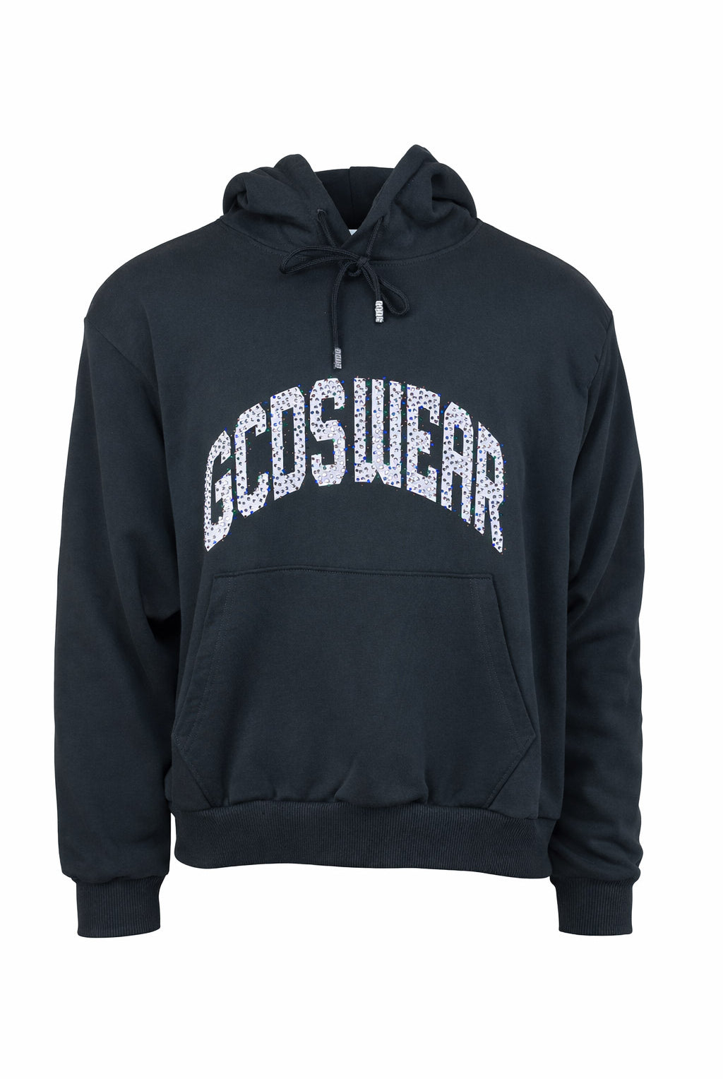 Felpa Hoodie GCDS Uomo con Logo Frontale Glitterato