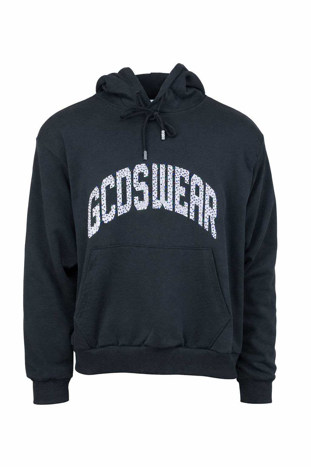 Felpa Hoodie GCDS Uomo con Logo Frontale Glitterato