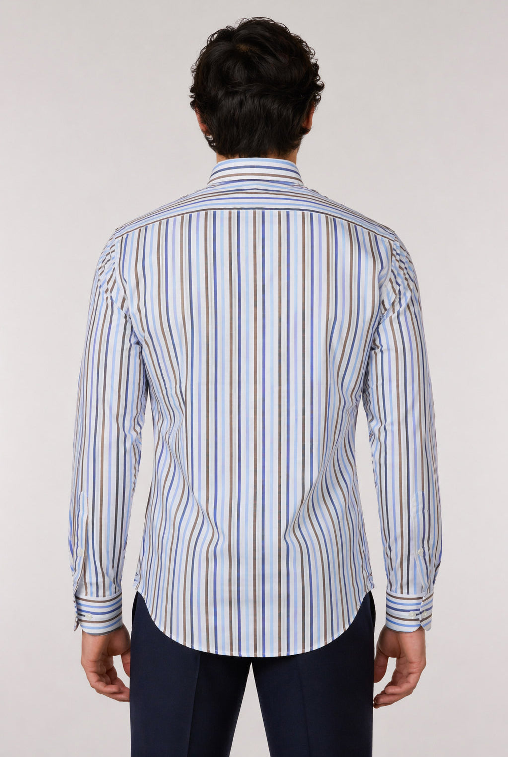 Camicia Uomo a Righe Multicolor in Cotone