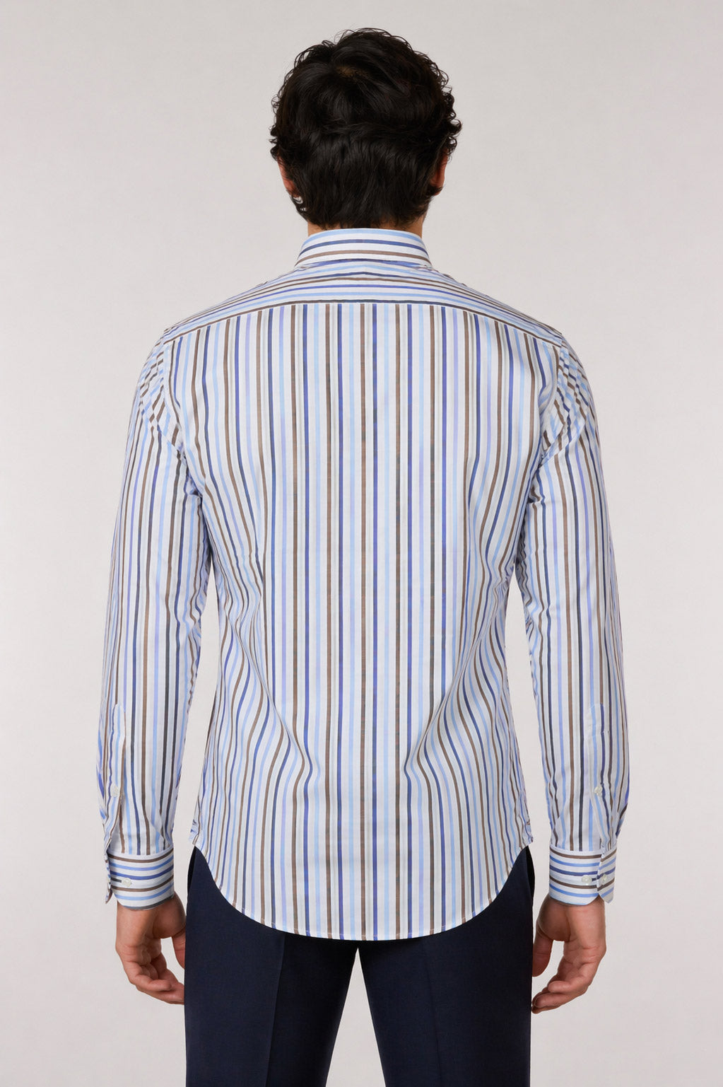 Camicia Uomo a Righe Multicolor in Cotone