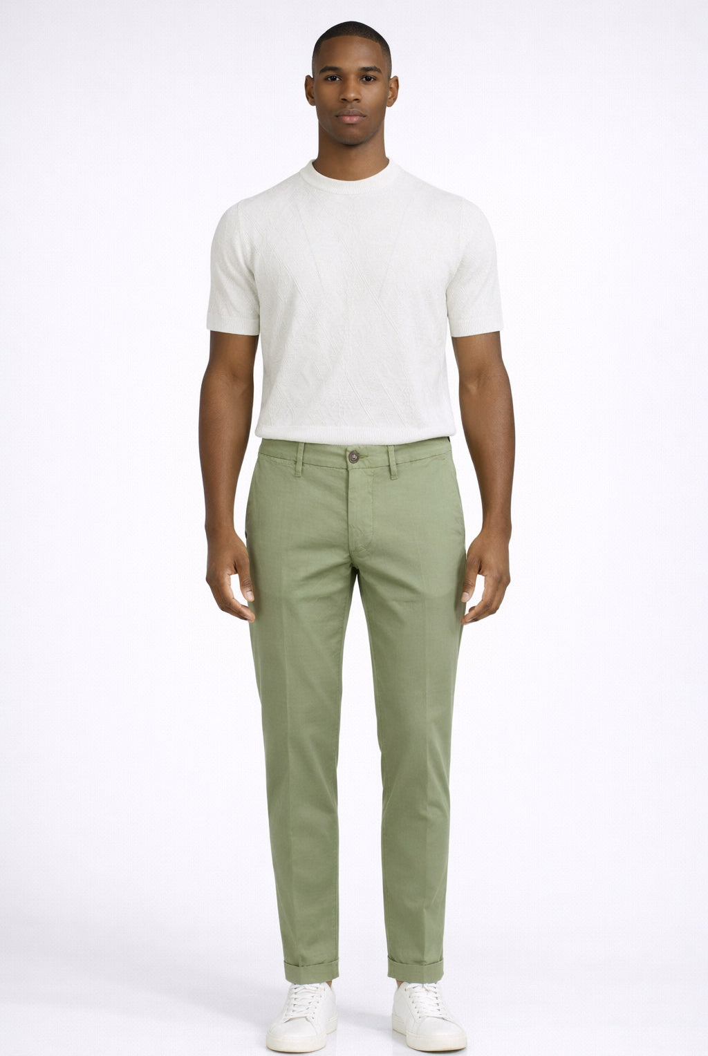 Pantalone Chino Uomo in Cotone Stretch