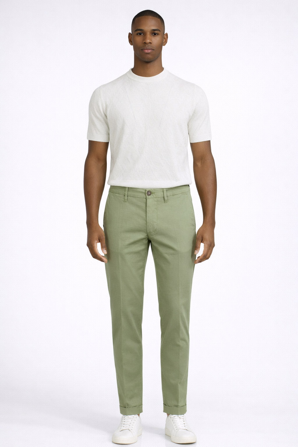 Pantalone Chino Uomo in Cotone Stretch