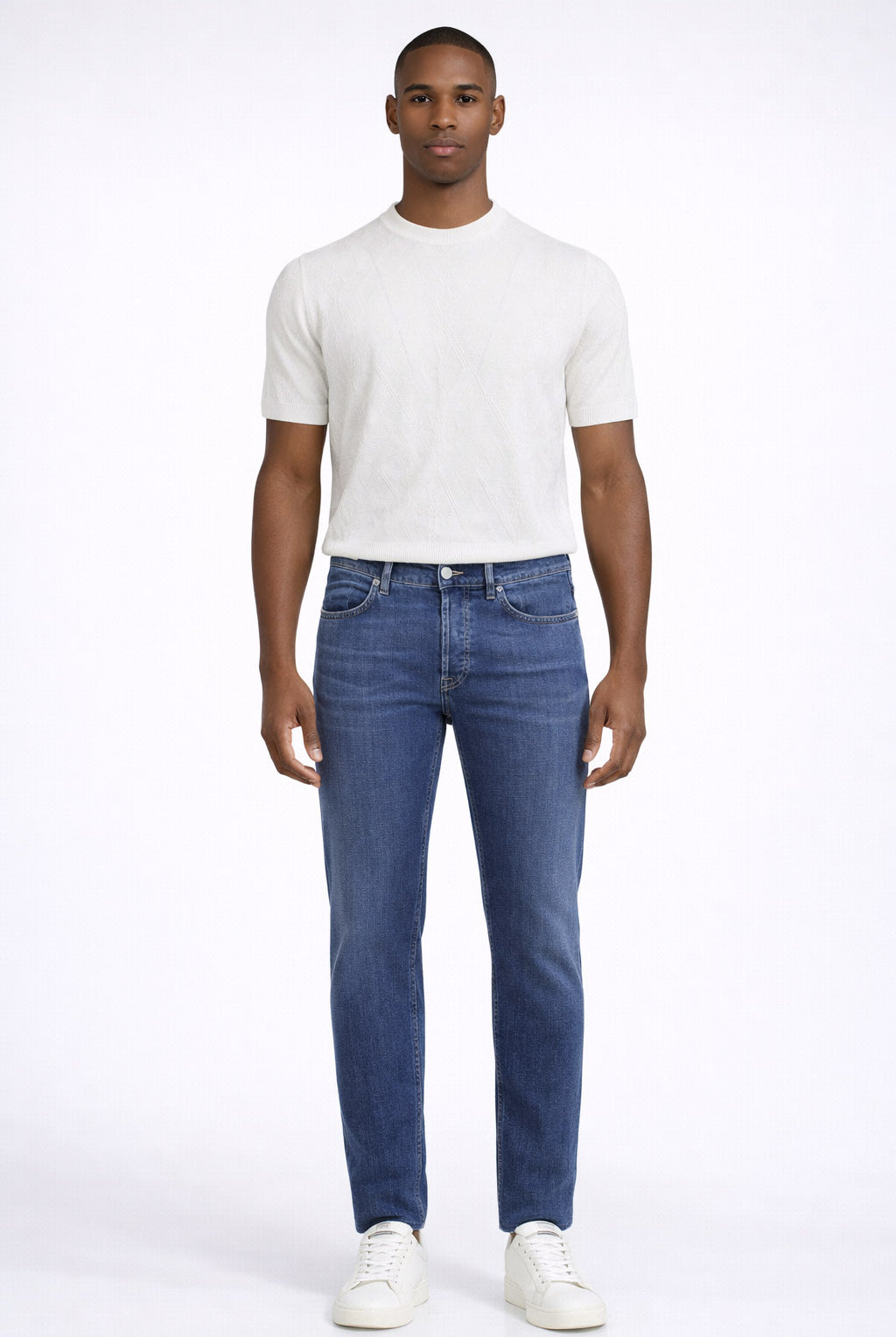 Jeans Uomo 5 Tasche Denim Stretch