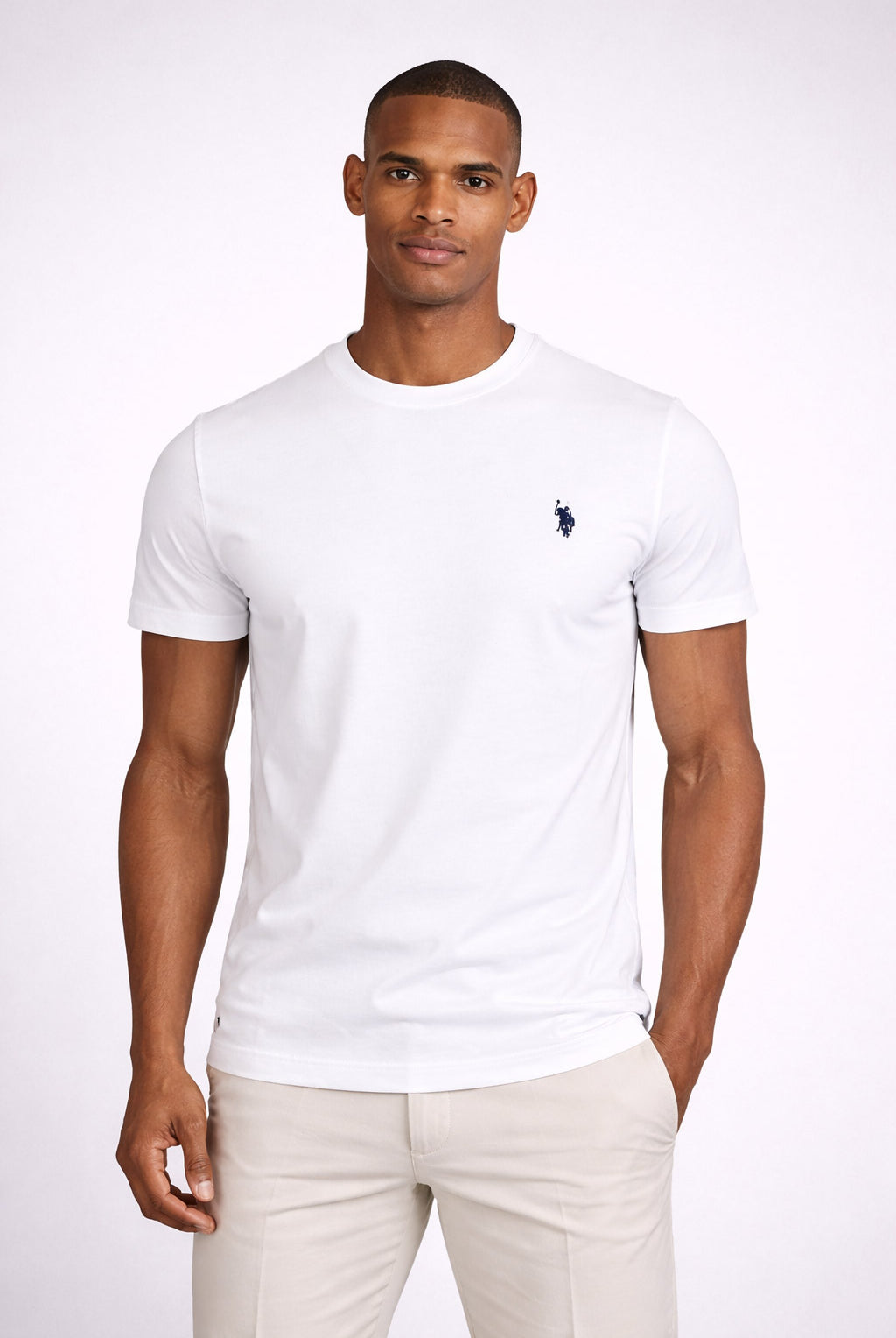 T-shirt uomo in cotone piquet con logo