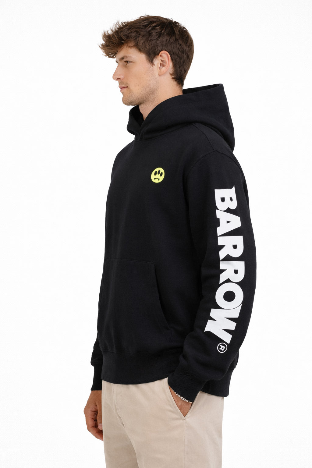 Felpa iconic con cappuccio e lettering lungo le maniche
