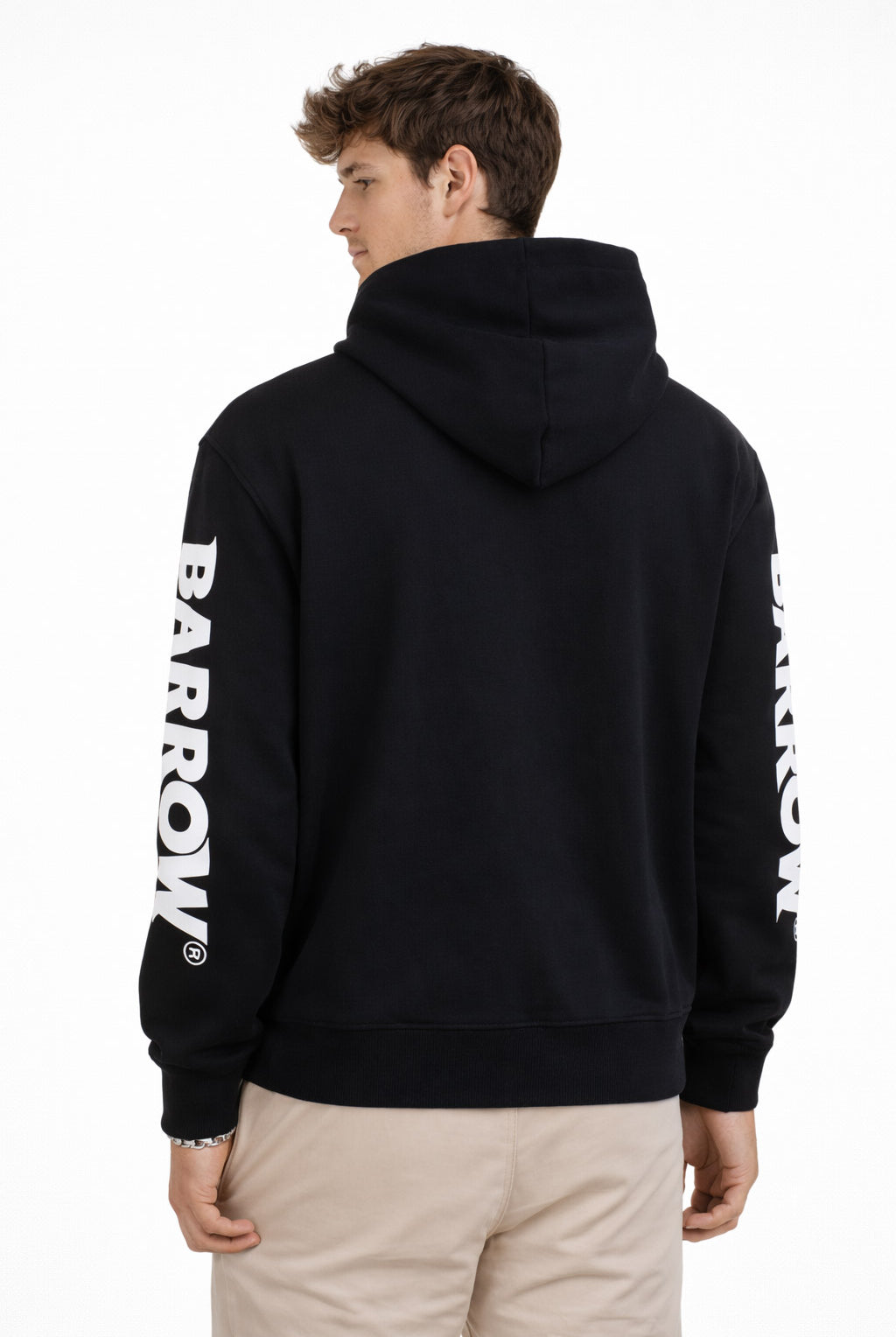 Felpa iconic con cappuccio e lettering lungo le maniche