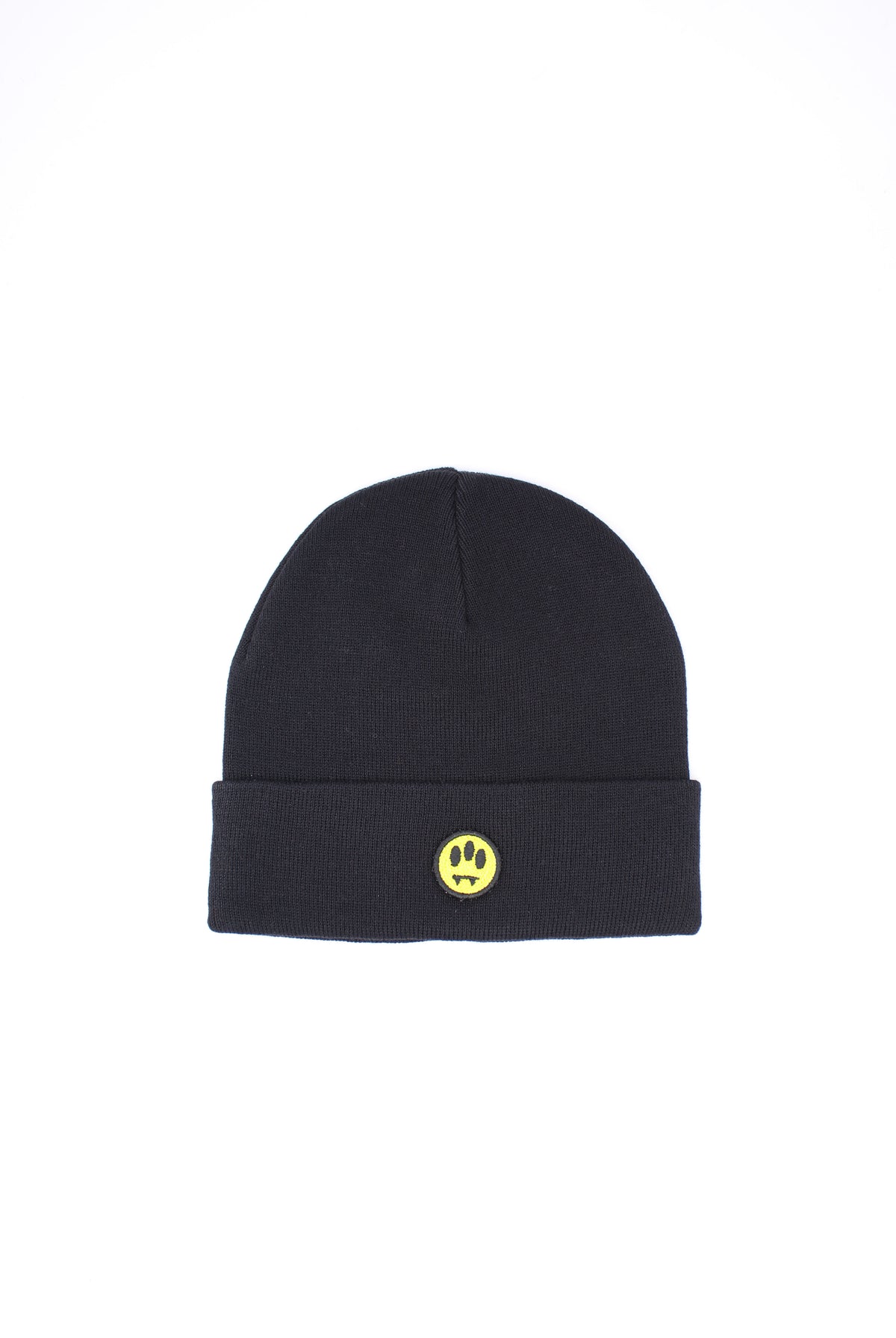 Berretto Unisex in Lana con Risvolto e Logo Smile