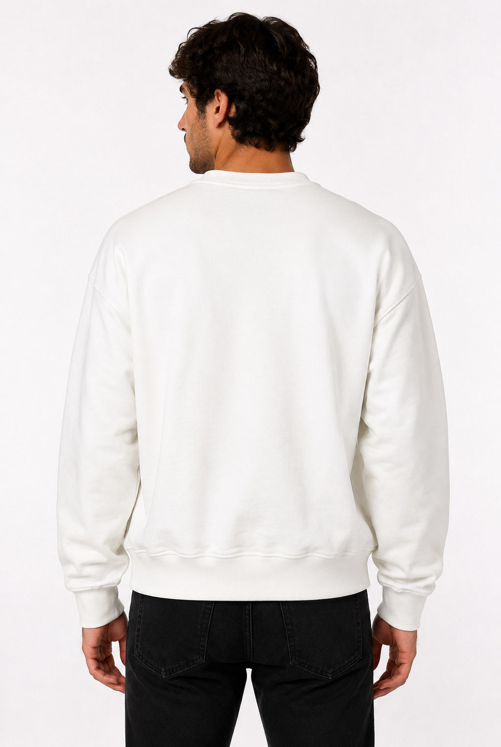 Felpa girocollo unisex con orsetto e lettering Barrow
