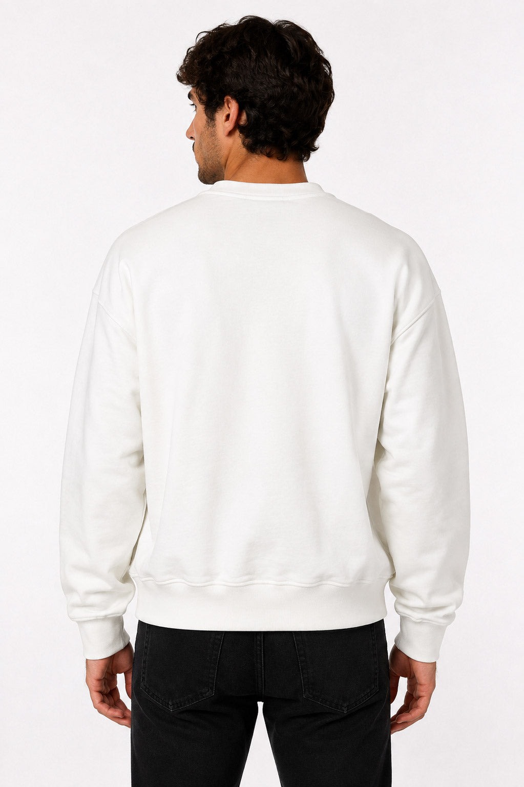 Felpa girocollo unisex con orsetto e lettering Barrow