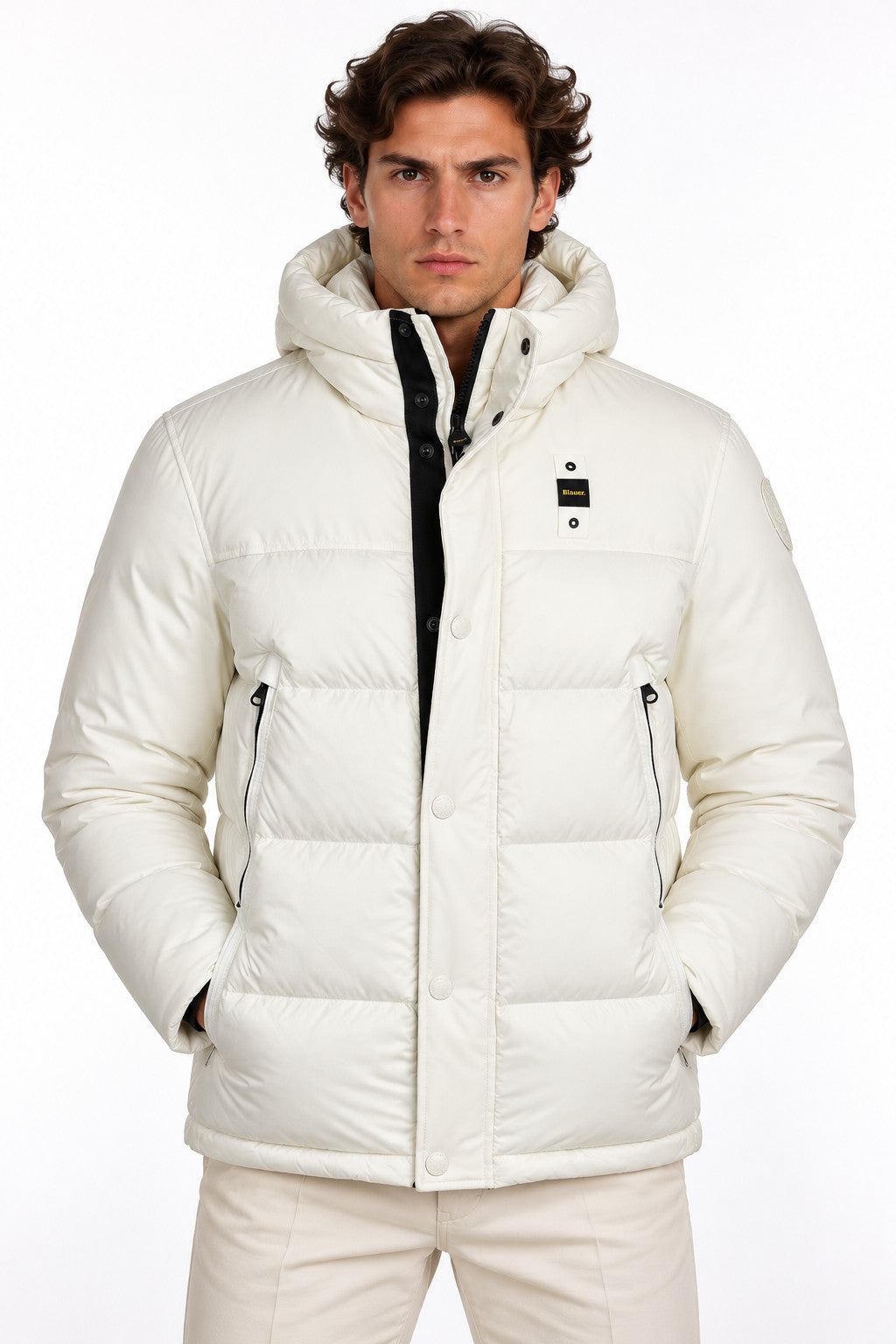 Piumino uomo in nylon e neoprene BROOK