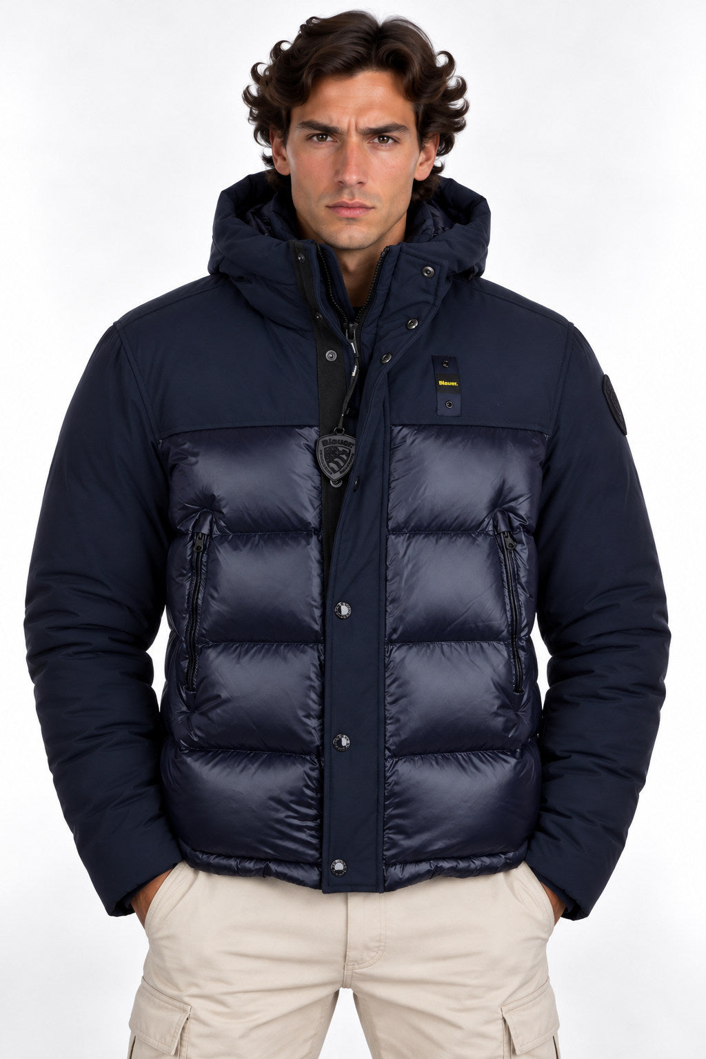 Piumino uomo in nylon e neoprene BROOK