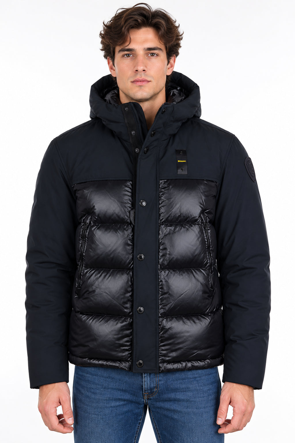 Piumino uomo in nylon e neoprene BROOK