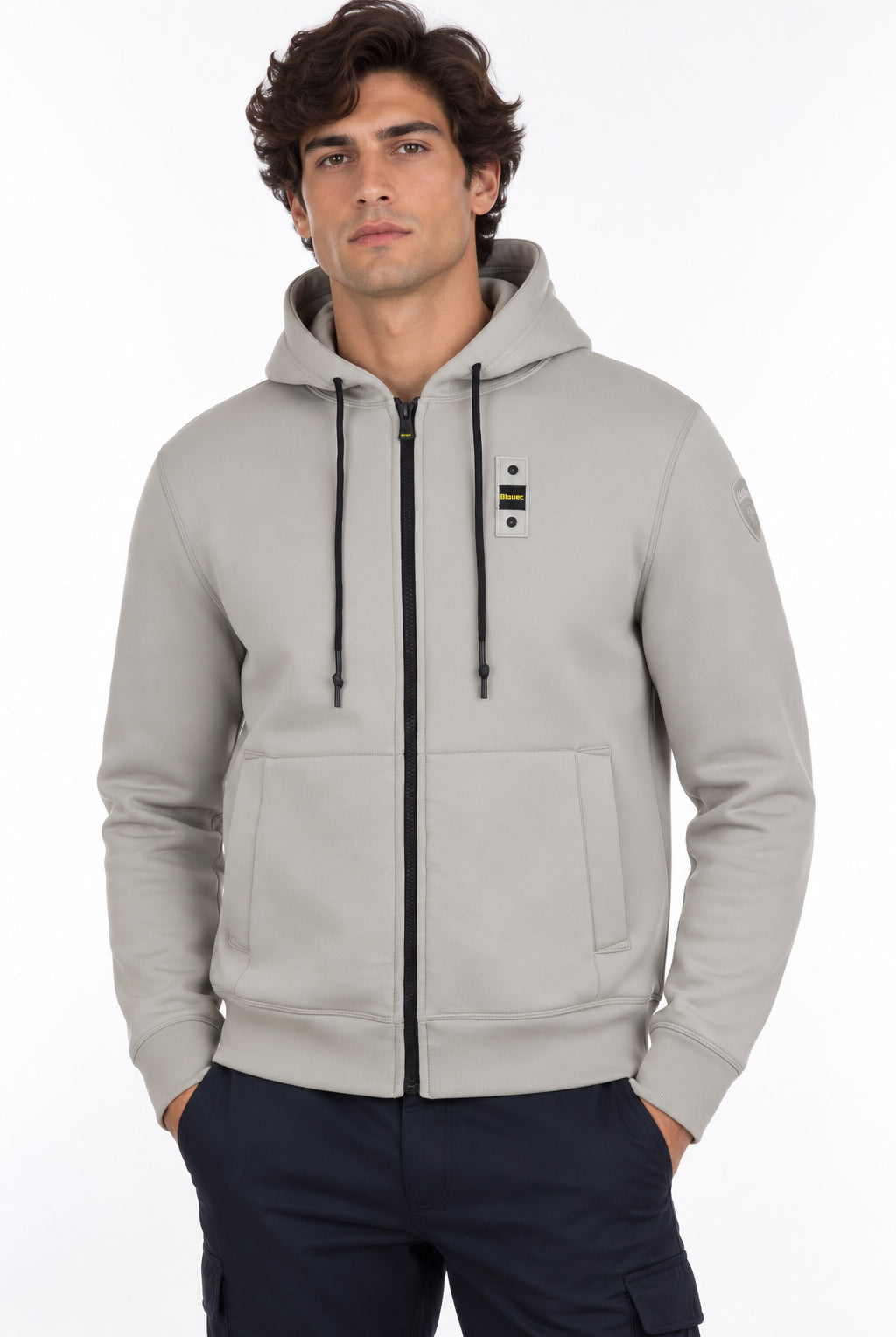 Felpa zip in neoprene con cappuccio COLBY NEOPRENE