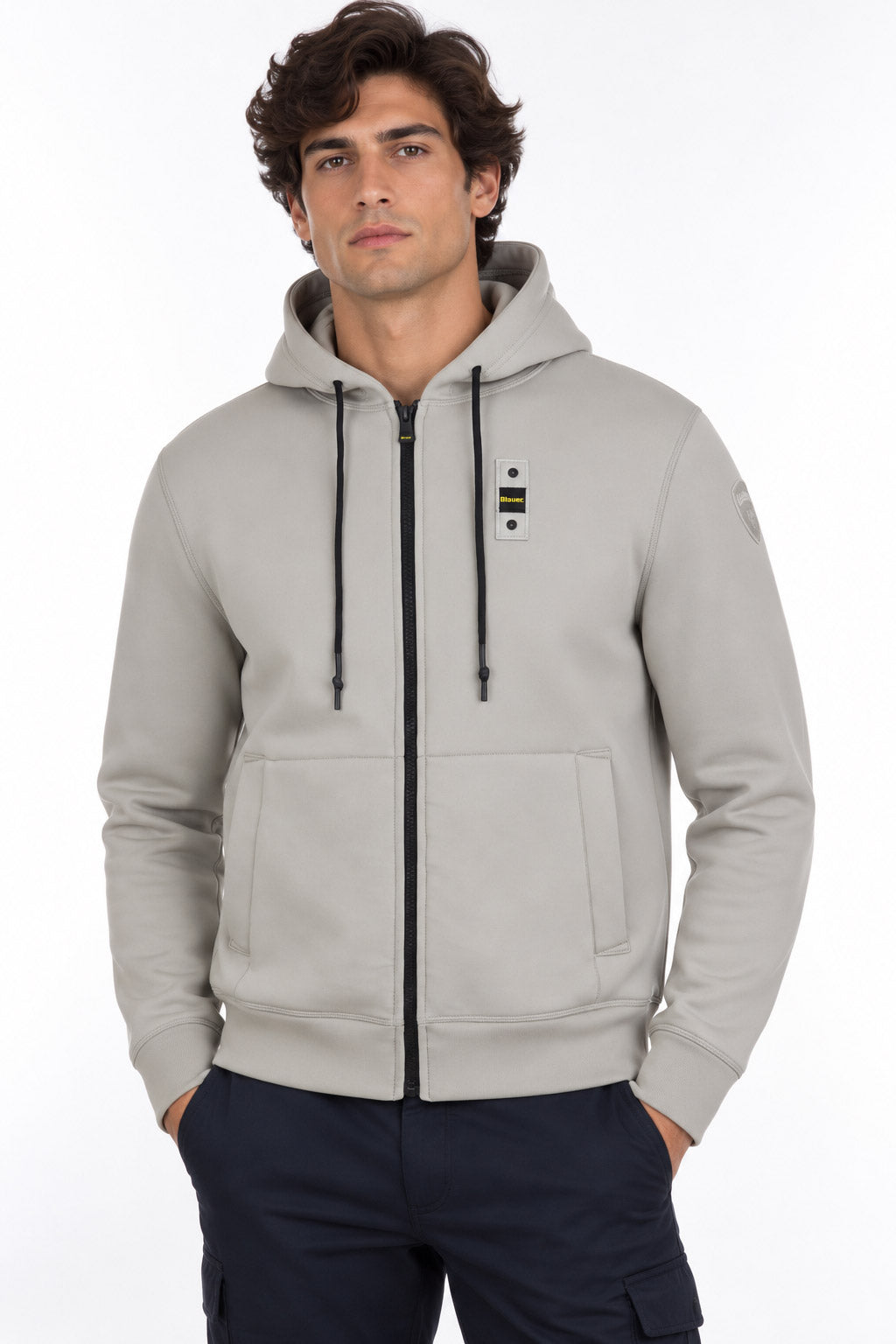 Felpa zip in neoprene con cappuccio COLBY NEOPRENE