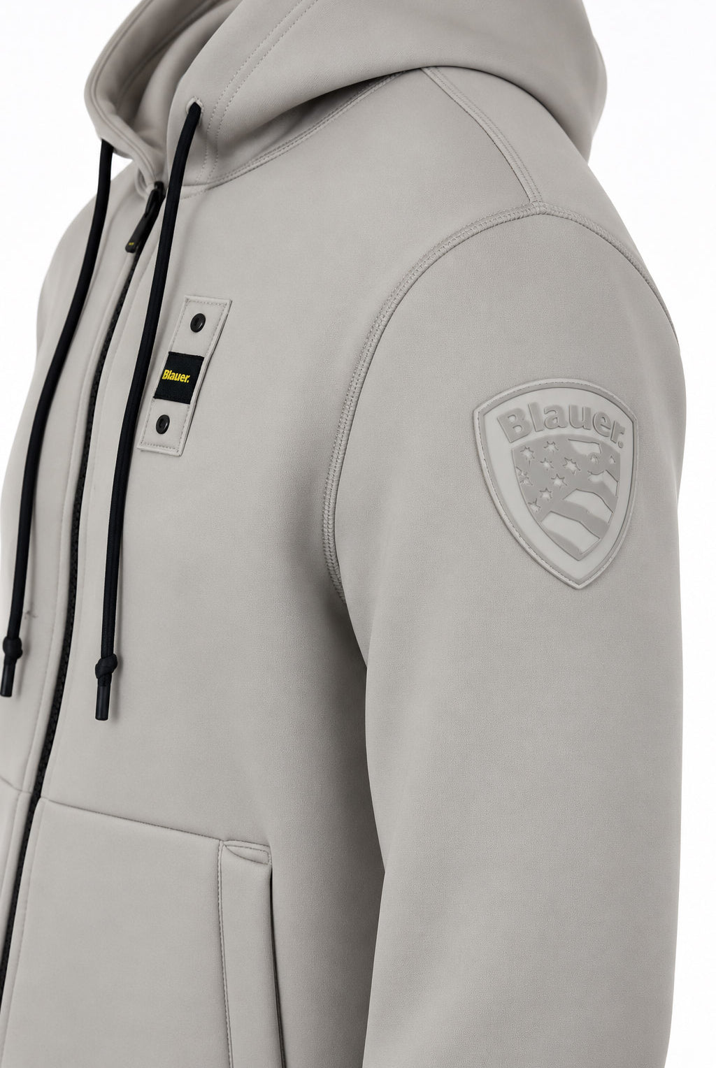 Felpa zip in neoprene con cappuccio COLBY NEOPRENE