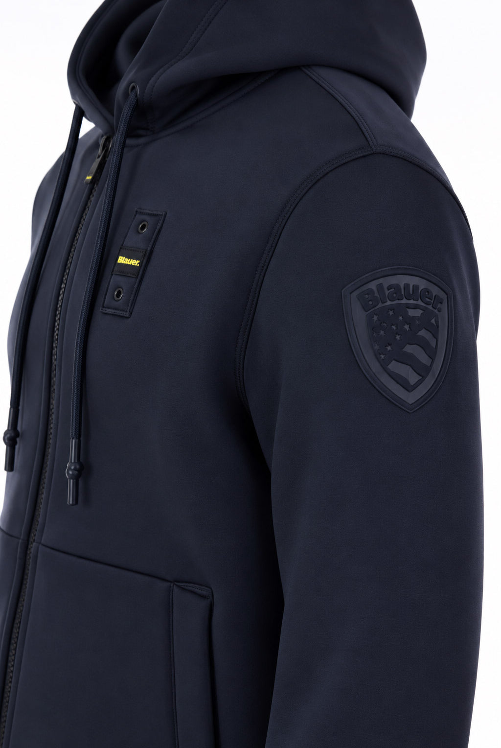 Felpa zip in neoprene con cappuccio COLBY NEOPRENE