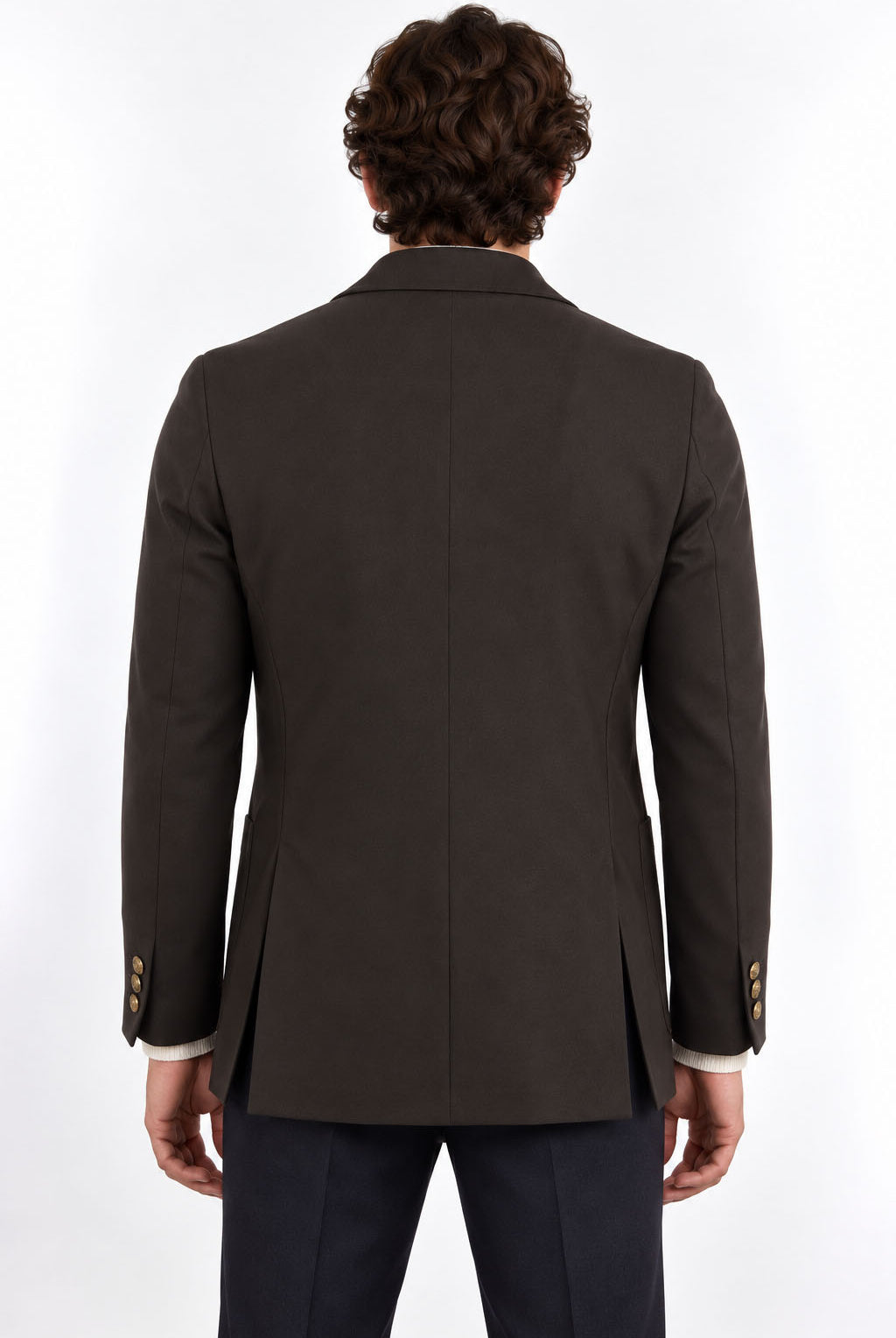 Giacca Blazer Uomo in Jersey Stretch con Bottoni in Metallo