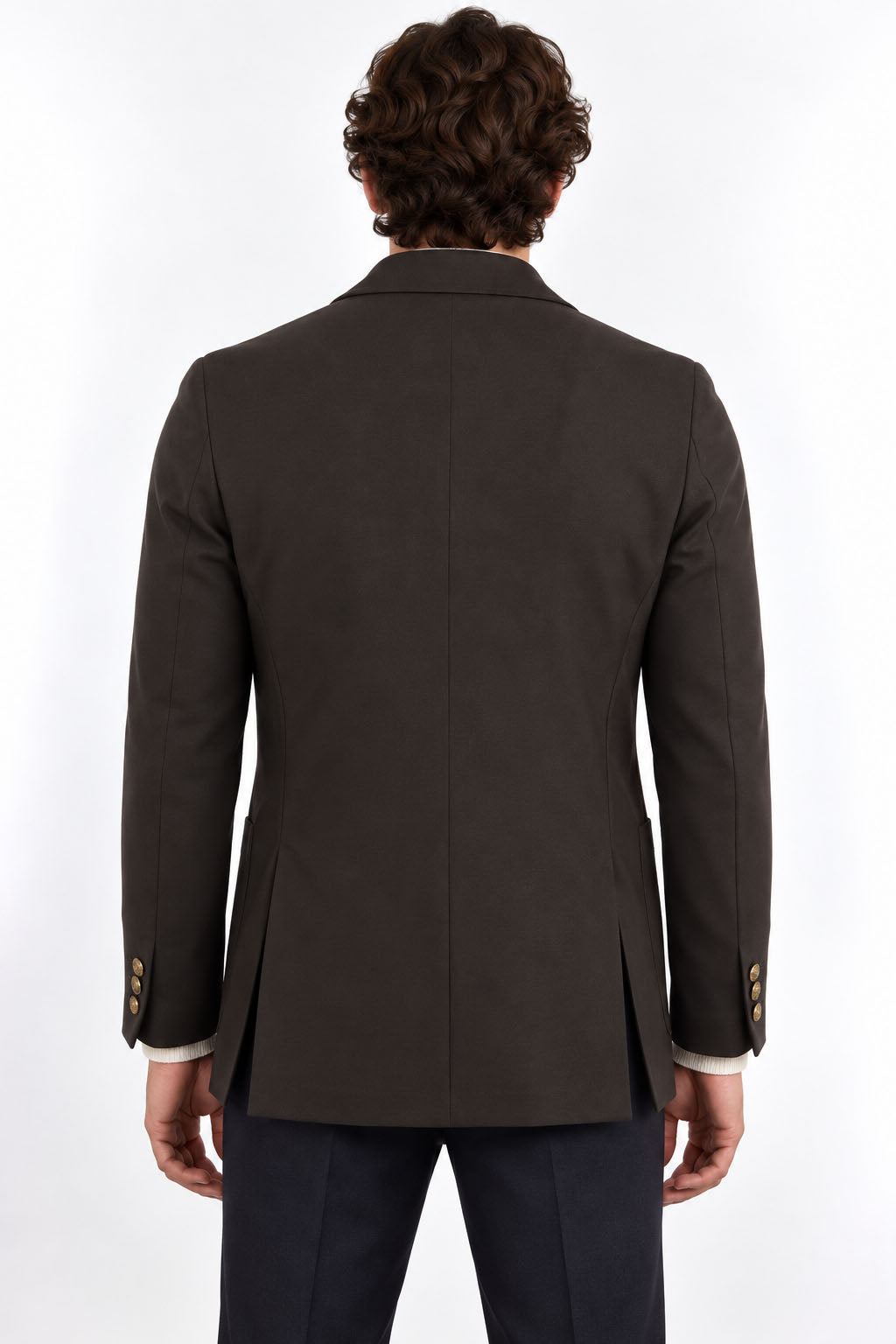 Giacca Blazer Uomo in Jersey Stretch con Bottoni in Metallo