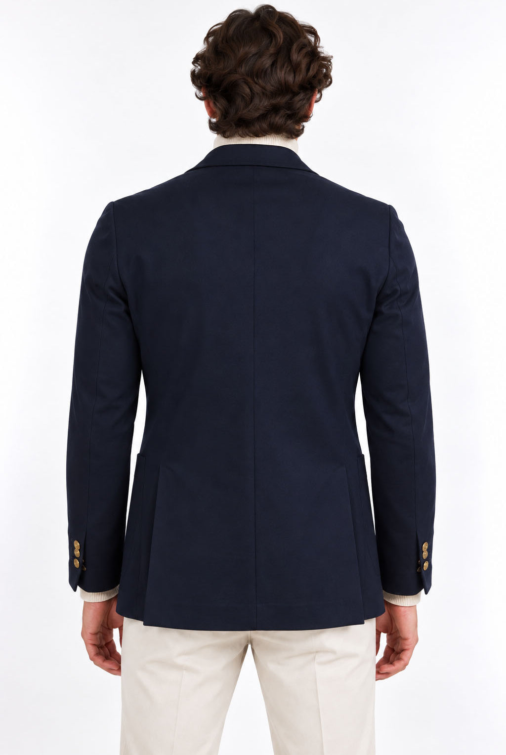 Giacca Blazer Uomo in Jersey Stretch con Bottoni in Metallo