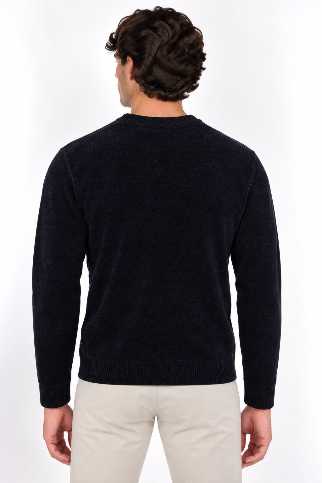 Maglia girocollo uomo in ciniglia