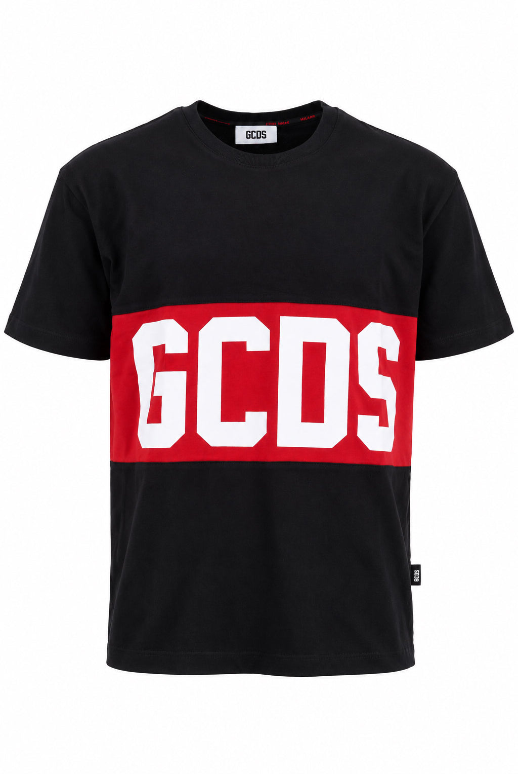 Tshirt mezza manica in cotone con banda logata