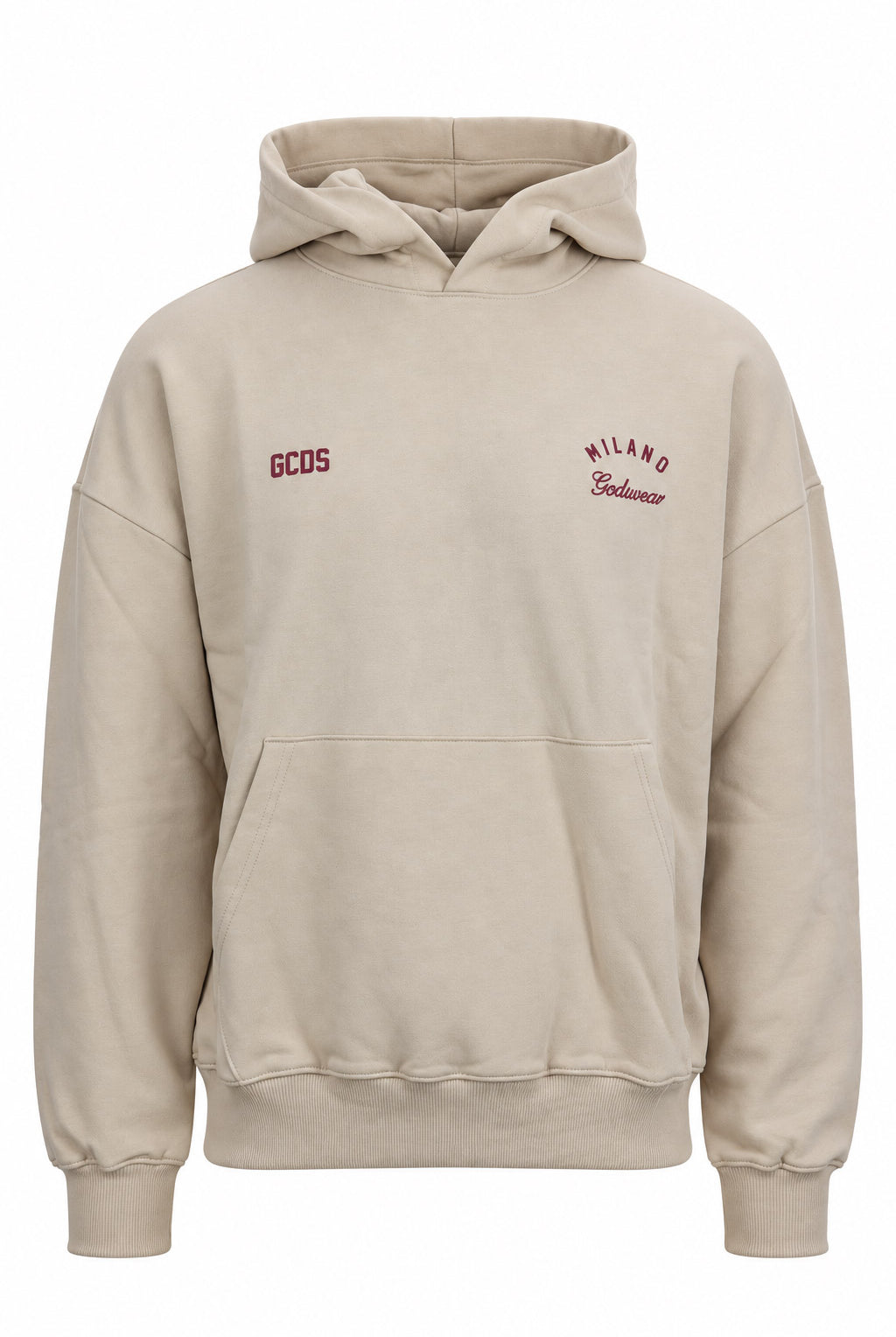 Felpa hoodie con cappuccio e banda logata posteriore