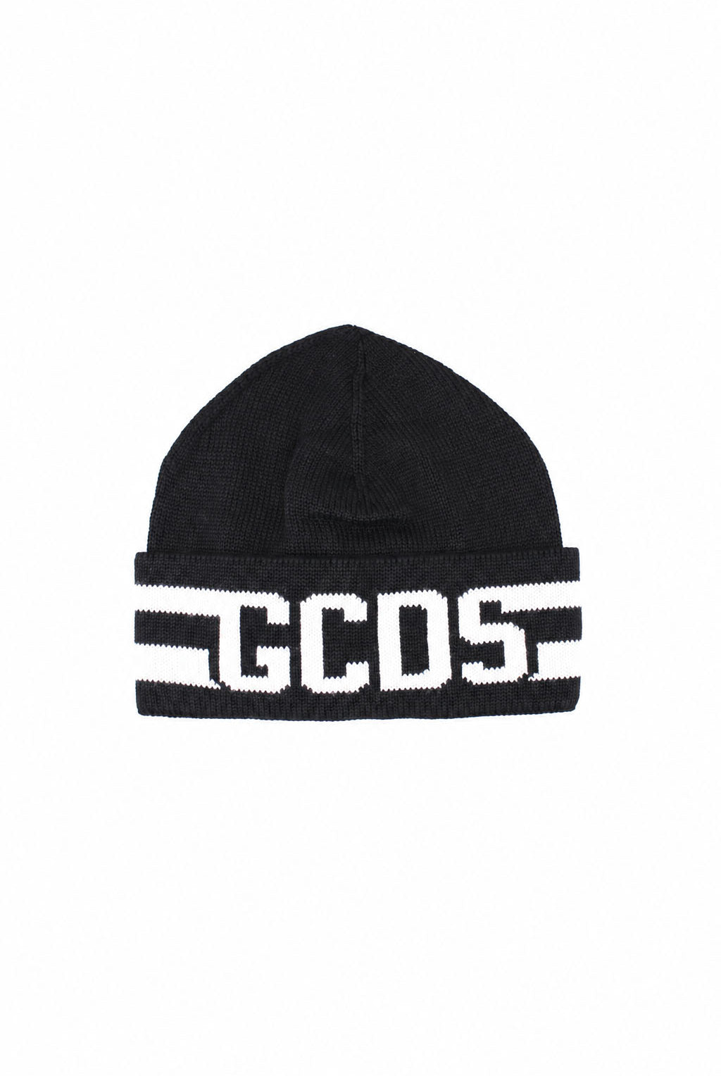 Cappellino Unisex in Misto Lana con Risvolto e Maxi Logo