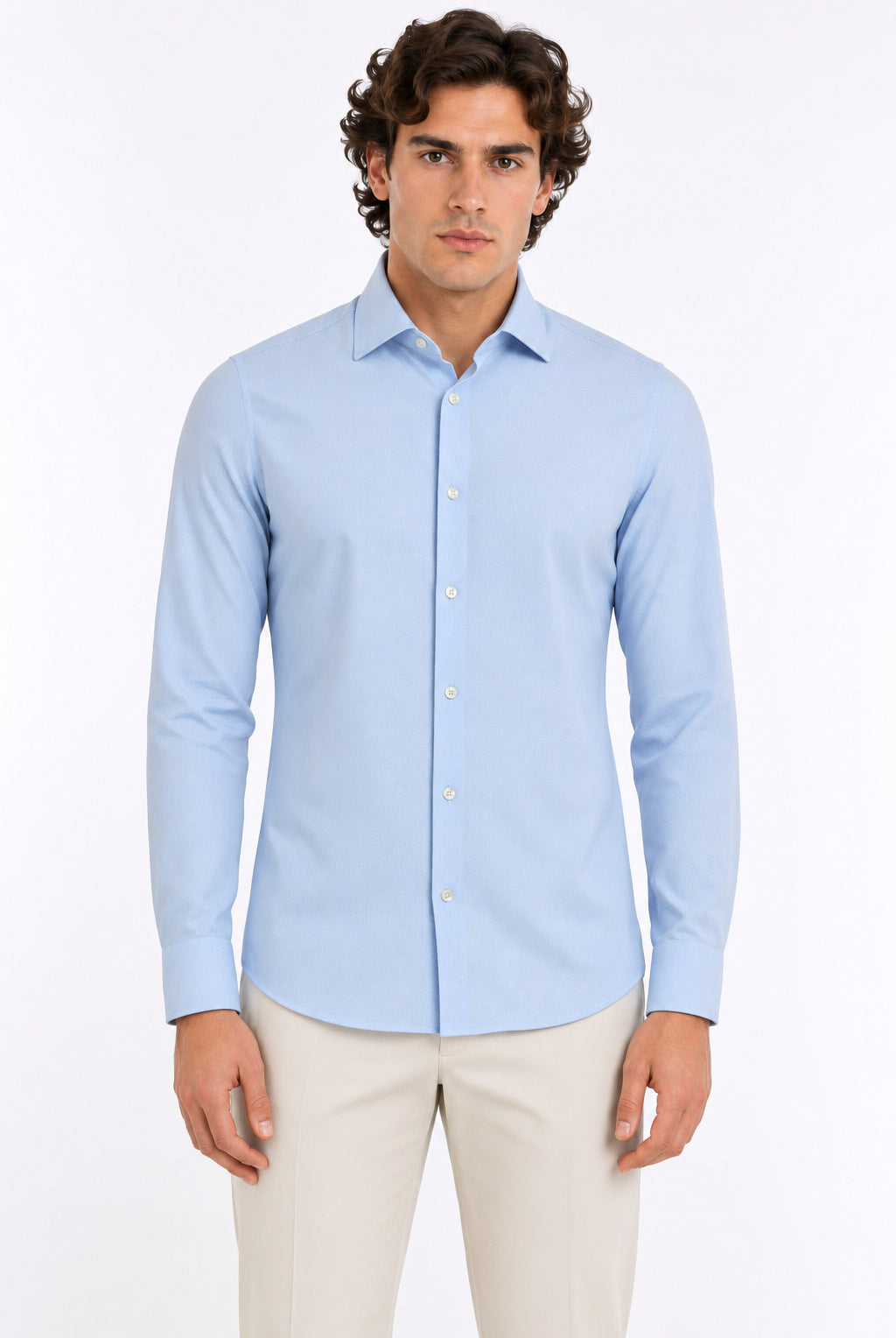 Camicia Uomo in Tessuto Tecnico Microfantasia