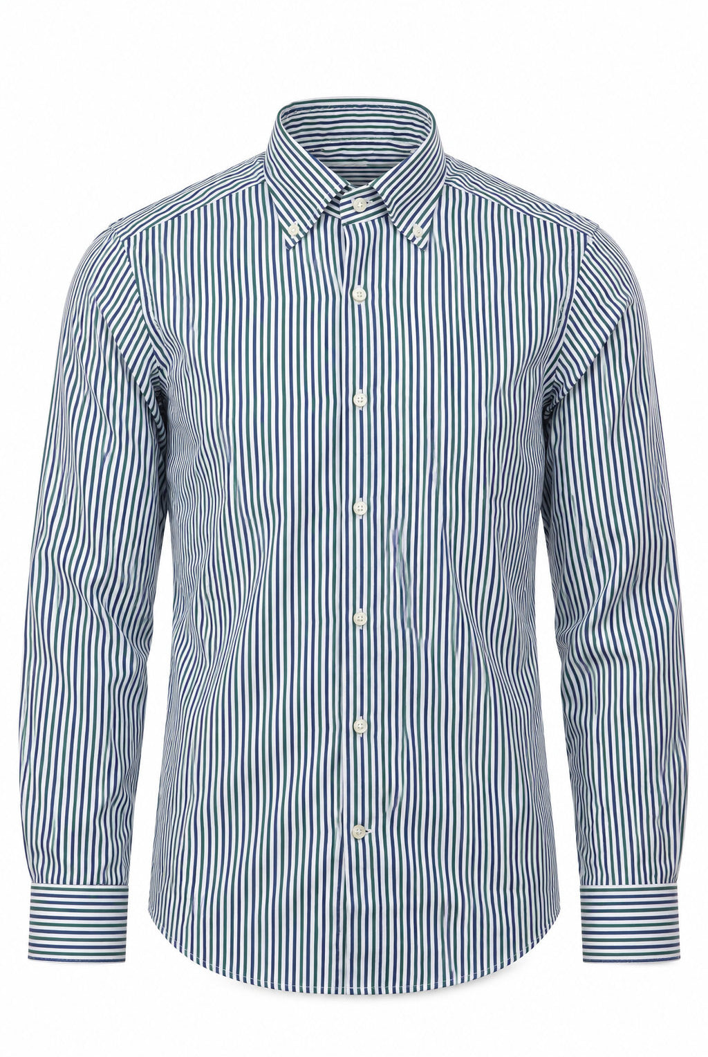 Camicia Uomo in Cotone a Righe Multicolor Button Down