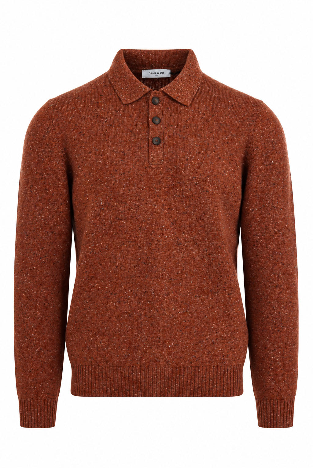 Polo Uomo in Lana e Cashmere con Filato Donegal