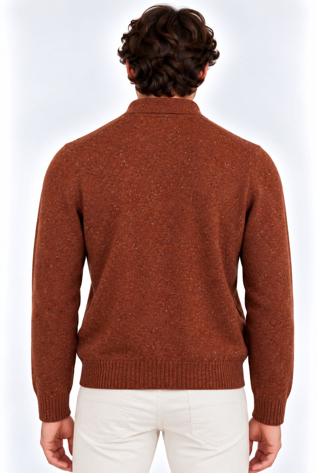 Polo Uomo in Lana e Cashmere con Filato Donegal