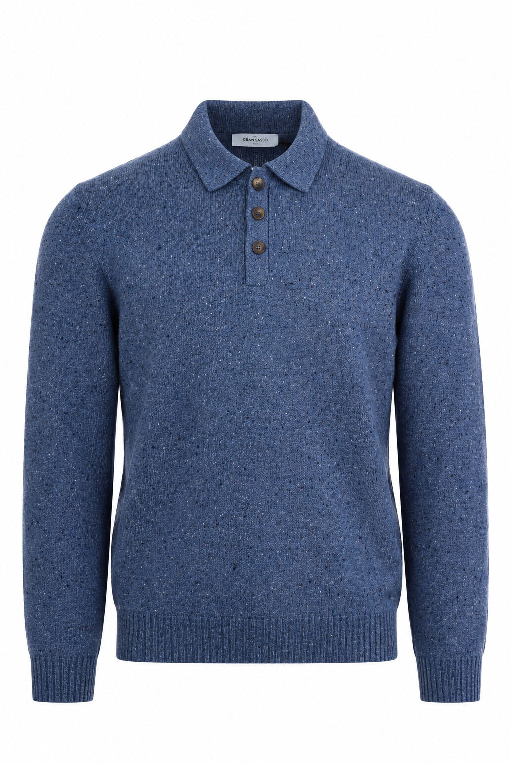 Polo Uomo in Lana e Cashmere con Filato Donegal