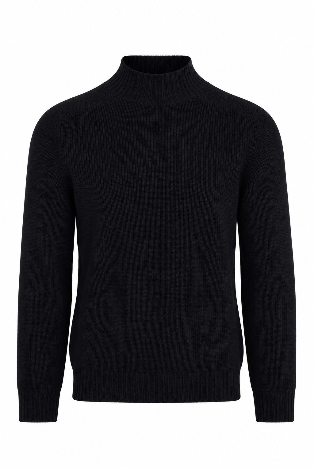 Maglia Uomo Collo Lupetto in Lana a Maglia Inglese