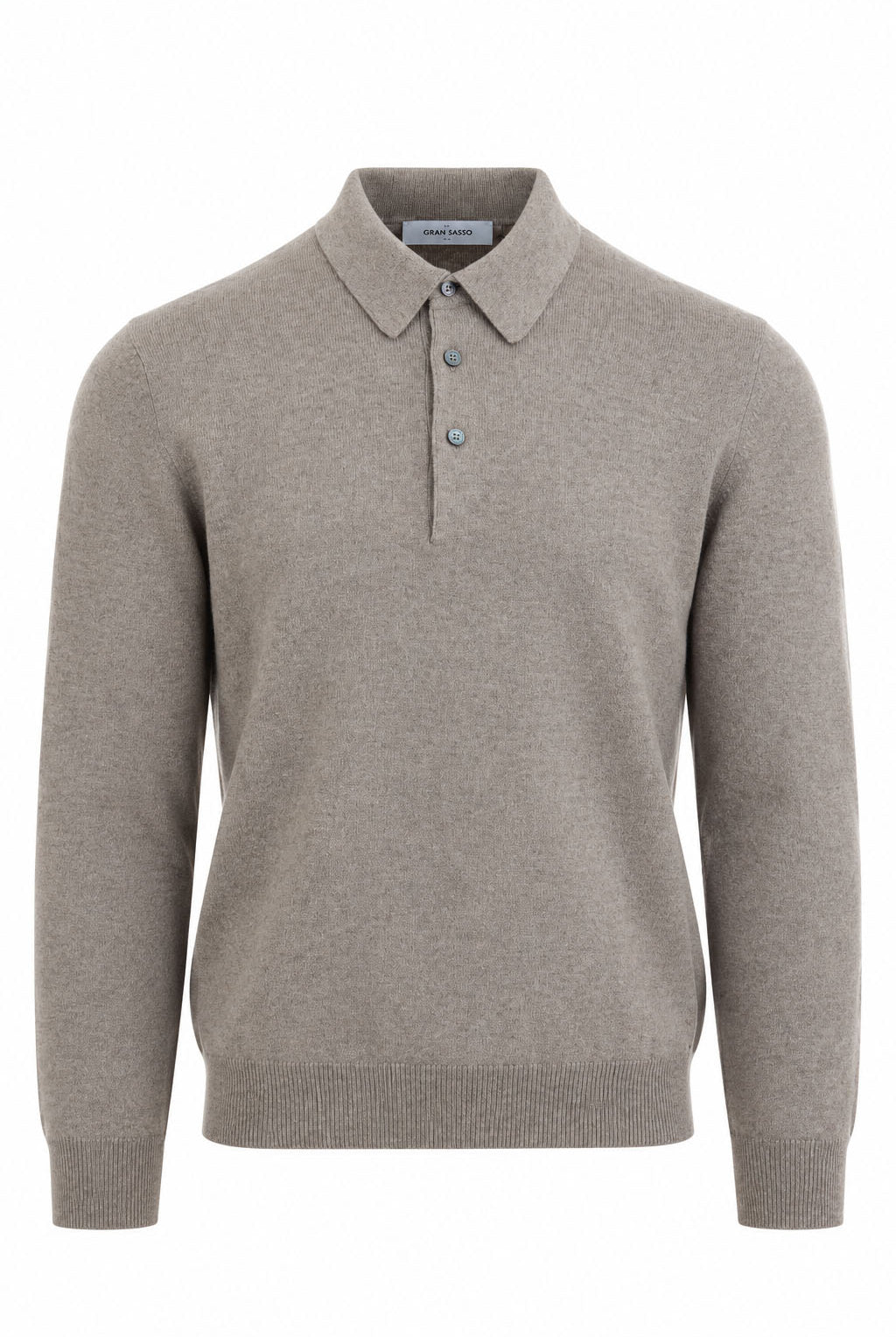 Polo Uomo a Manica Lunga in Lana e Cashmere