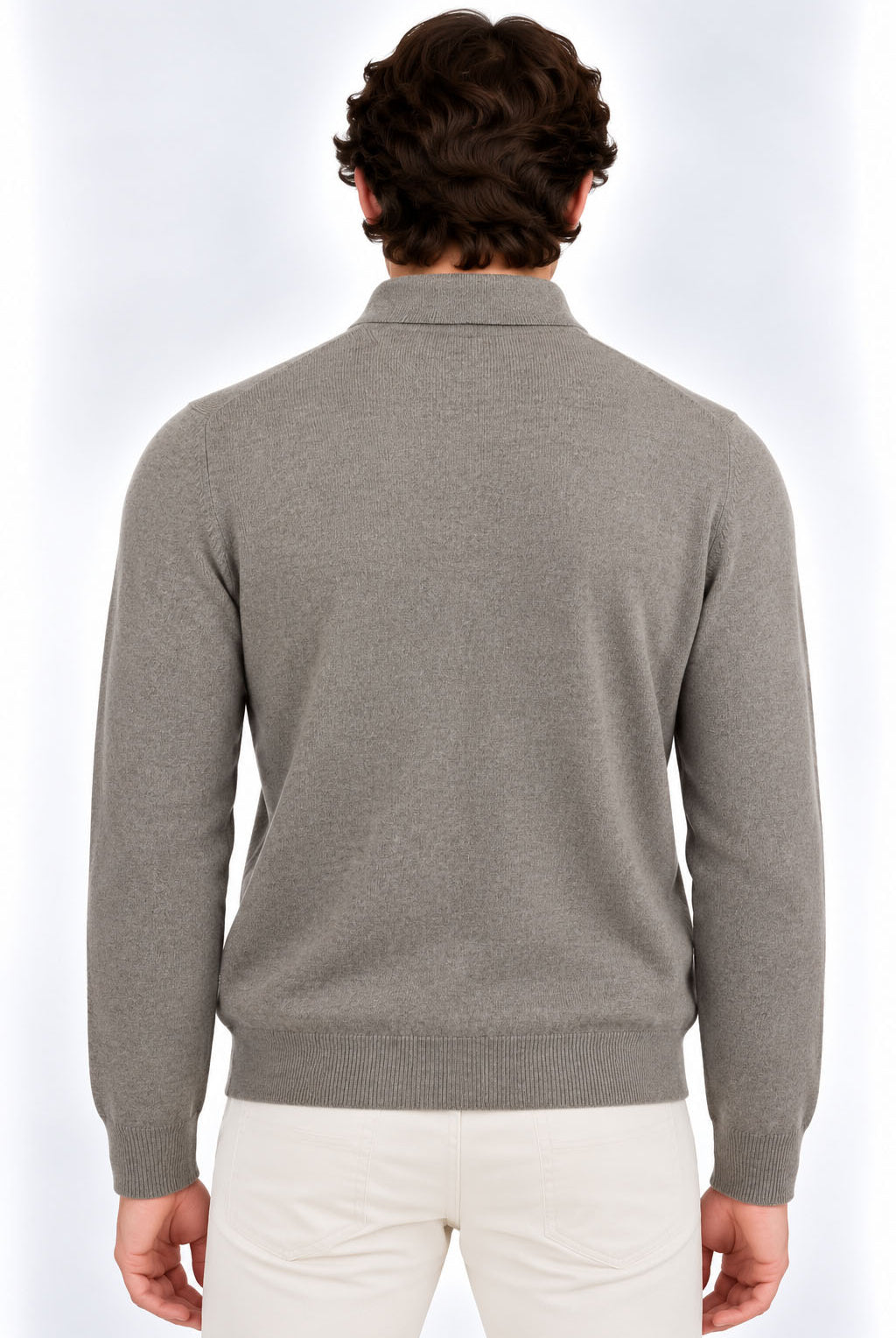 Polo Uomo a Manica Lunga in Lana e Cashmere
