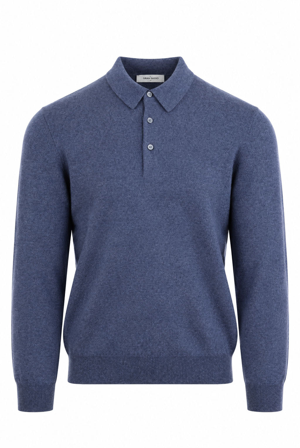 Polo Uomo a Manica Lunga in Lana e Cashmere