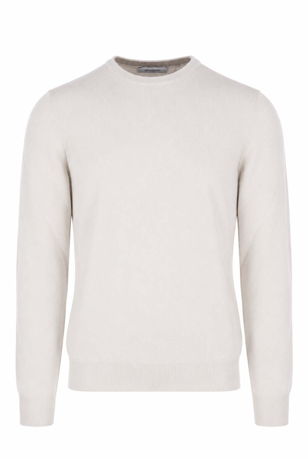 Maglia girocollo in lana e cachemire
