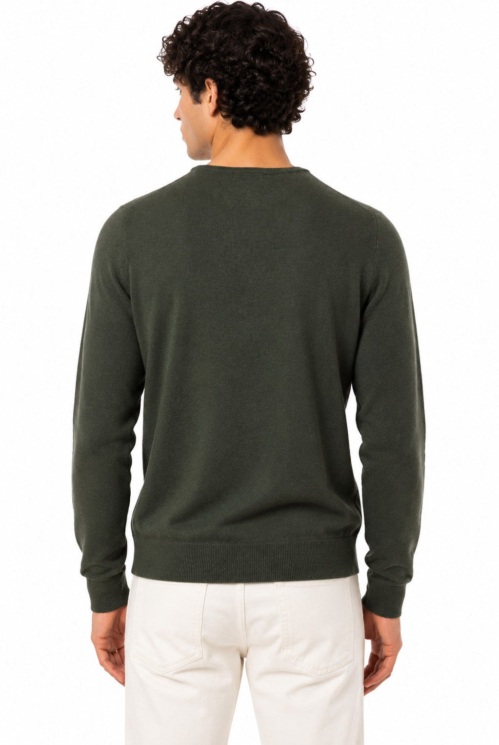 Maglia girocollo in lana e cachemire